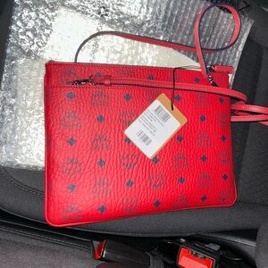 MCM Red and Blue Crossbody Bag